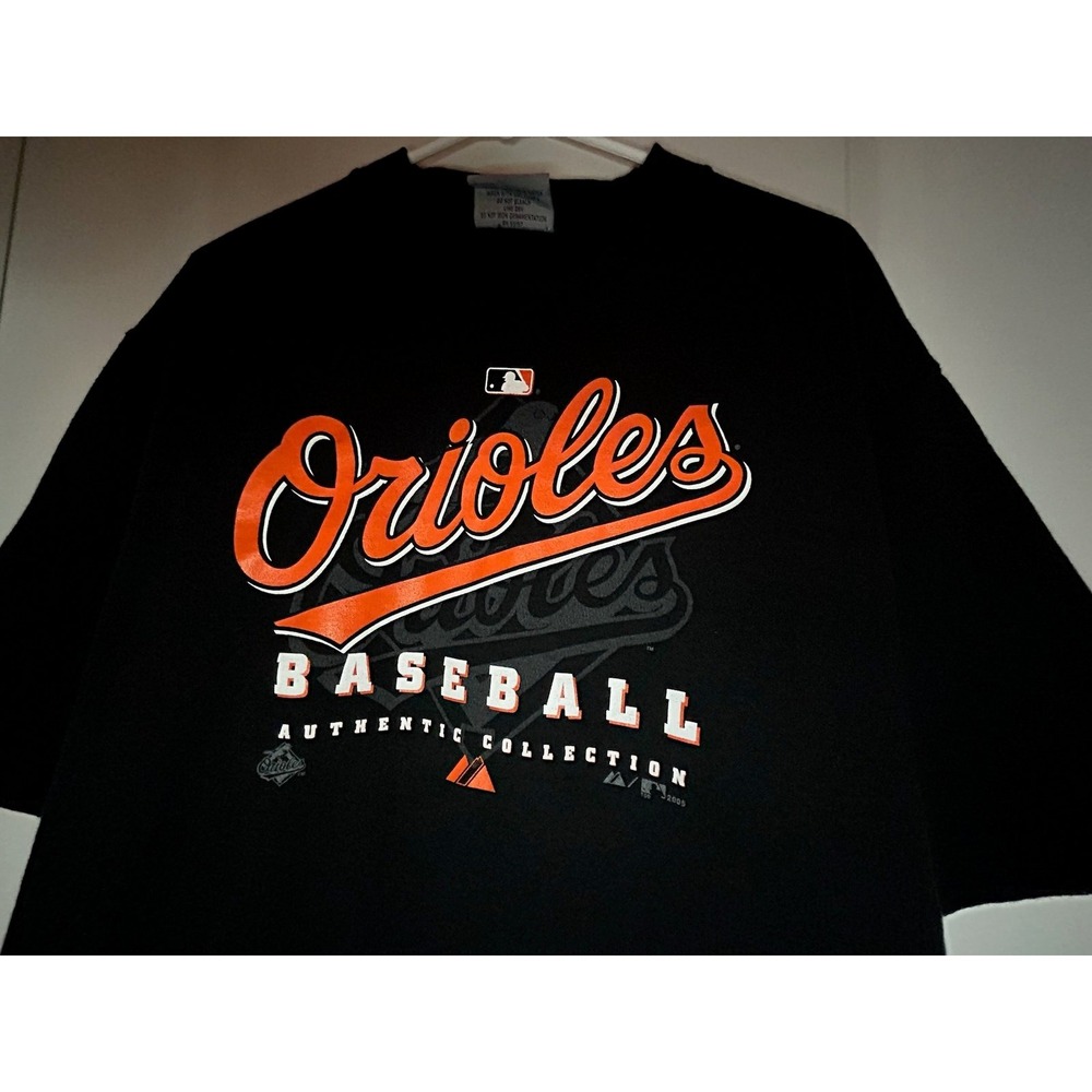 Vintage MLB Y2k 2005 Baltimore Orioles Majestic Collection T-shirt Sz Mens Large